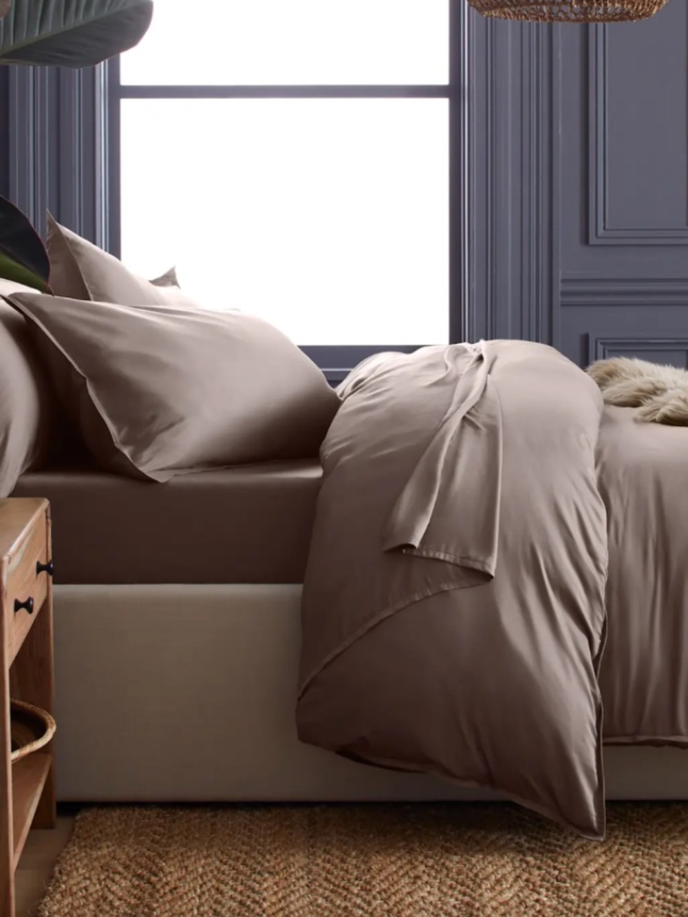 Bamboo Duvet Cover Full/Queen Stone Taupe (no shams) - Picture 3 of 5